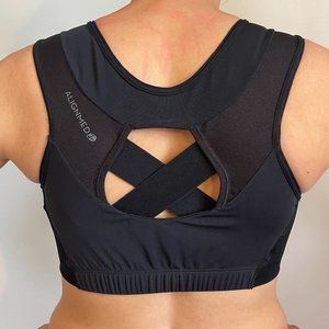 AlignMed Posture Sports Bra, Medium Black